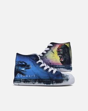 Waterproof Spray Golf Shoes Gorilla Hand Painted Shoes