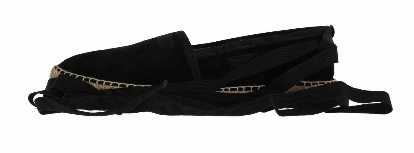 Black Suede Strap Corrida Espadrilles Dragonfly Espadrilles