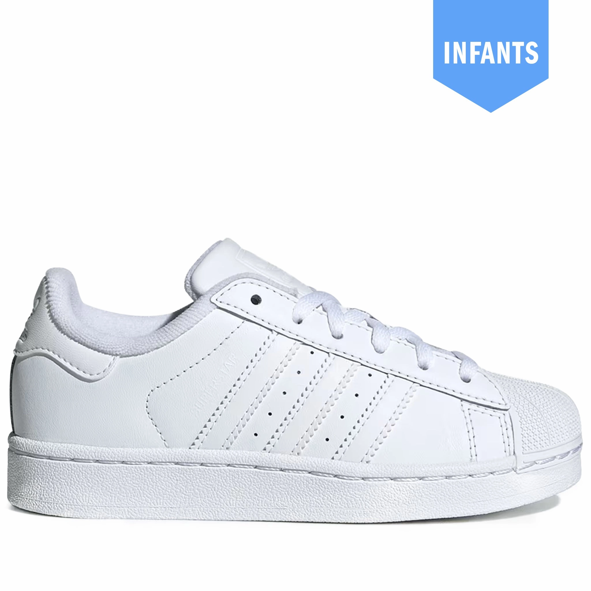 Infant Adidas Superstar II Elastic Lace Shoes - Cloud White/Core Black Adidas 72 Shoes