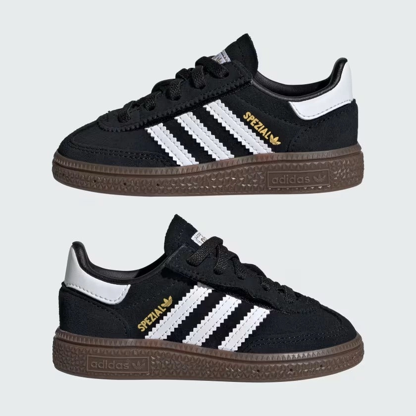 Adidas Cloudfoam Pure 2.0 Walking Shoes Infant's Adidas Handball Spezial Comfort Closure Elastic Lace Shoes - Black/White/Gum