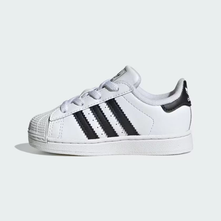 Adidas Business Shoes Infant's Adidas Superstar II Elastic Lace Shoes - Cloud White/Core Black