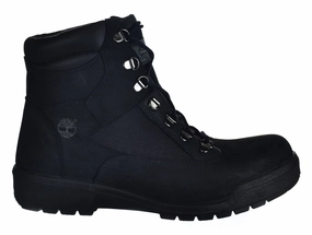 Women's Waterproof Winter Boots Timberland Men's 6 Inch Field Boots Outdoor Shoes Black Nubuck Rubber Sole