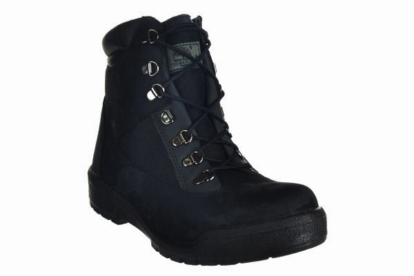 Childrens Ski Boots Timberland Men's 6 Inch Field Boots Outdoor Shoes Black Nubuck Rubber Sole