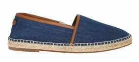 Carson Espadrille Coach Blue Denim Logo Loafers Espadrilles