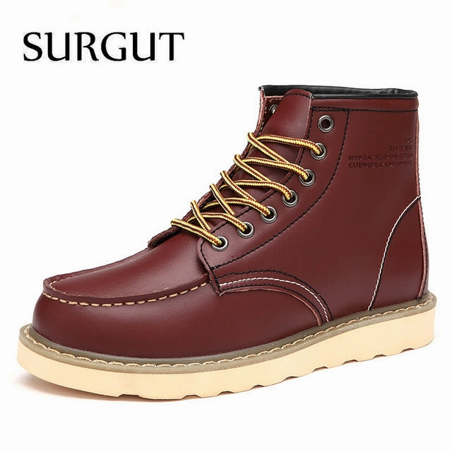 Waterproof Men's Ankle Boots Winter Keep Warm Boots Fashion Snow Fur Boots Mens Shoes Western Motorcycle Boots Best Outdoor Basketball Shoes For Flat Feet
