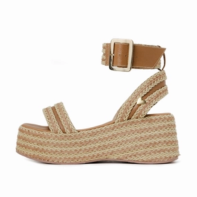 Agnes B Espadrilles Isis Sandals - Camel