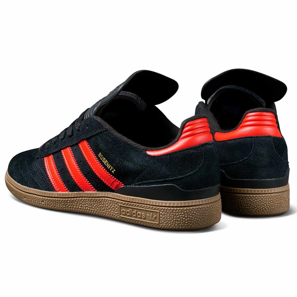 JH8134 Black Orange Gum Busenitz Adidas Skateboarding Suede Shoes Adidas Size 7 Shoes
