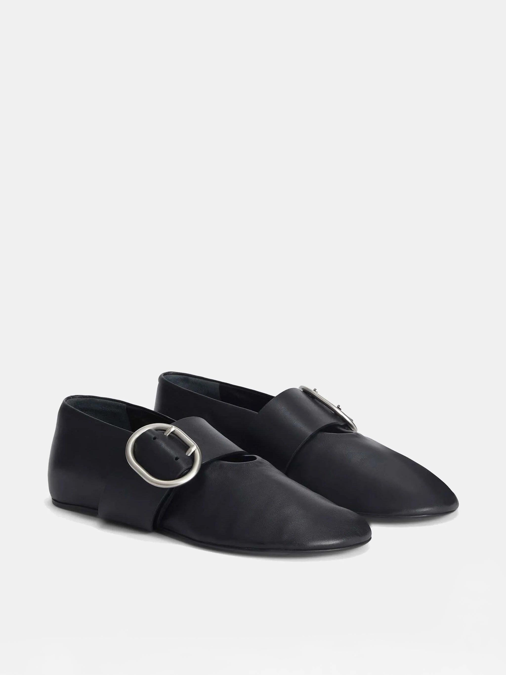 JIL SANDER - Women Soft Leather Mary Jane Ballerina Flat Flexible Flat Shoes
