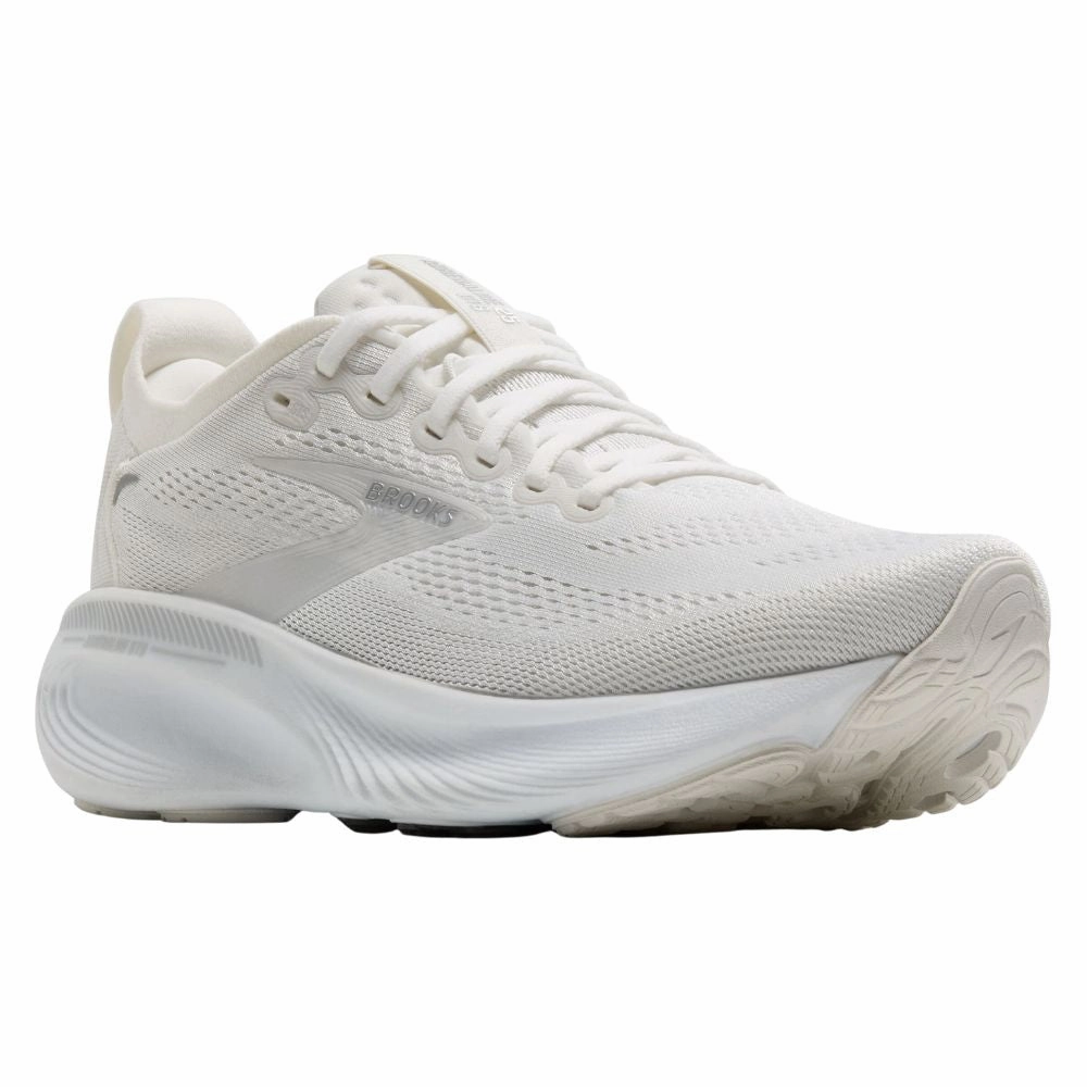 Brooks Adrenaline GTS 25 White/White/Silver Running Shoe (Women's) React Running Shoe