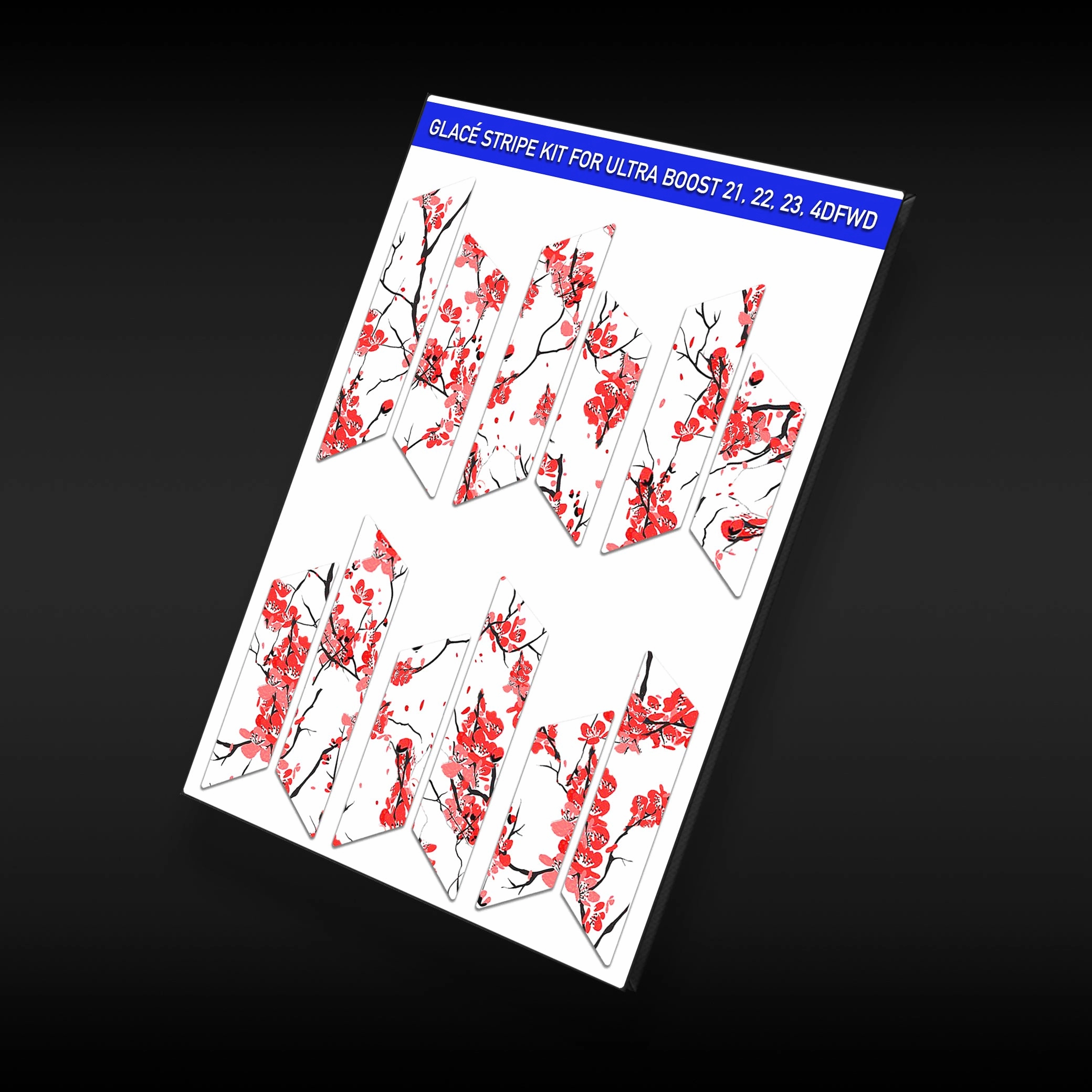 Adidas Kaptir Shoes Pure White Cherry Blossom Stripes for Ultra Boost 22 / 21
