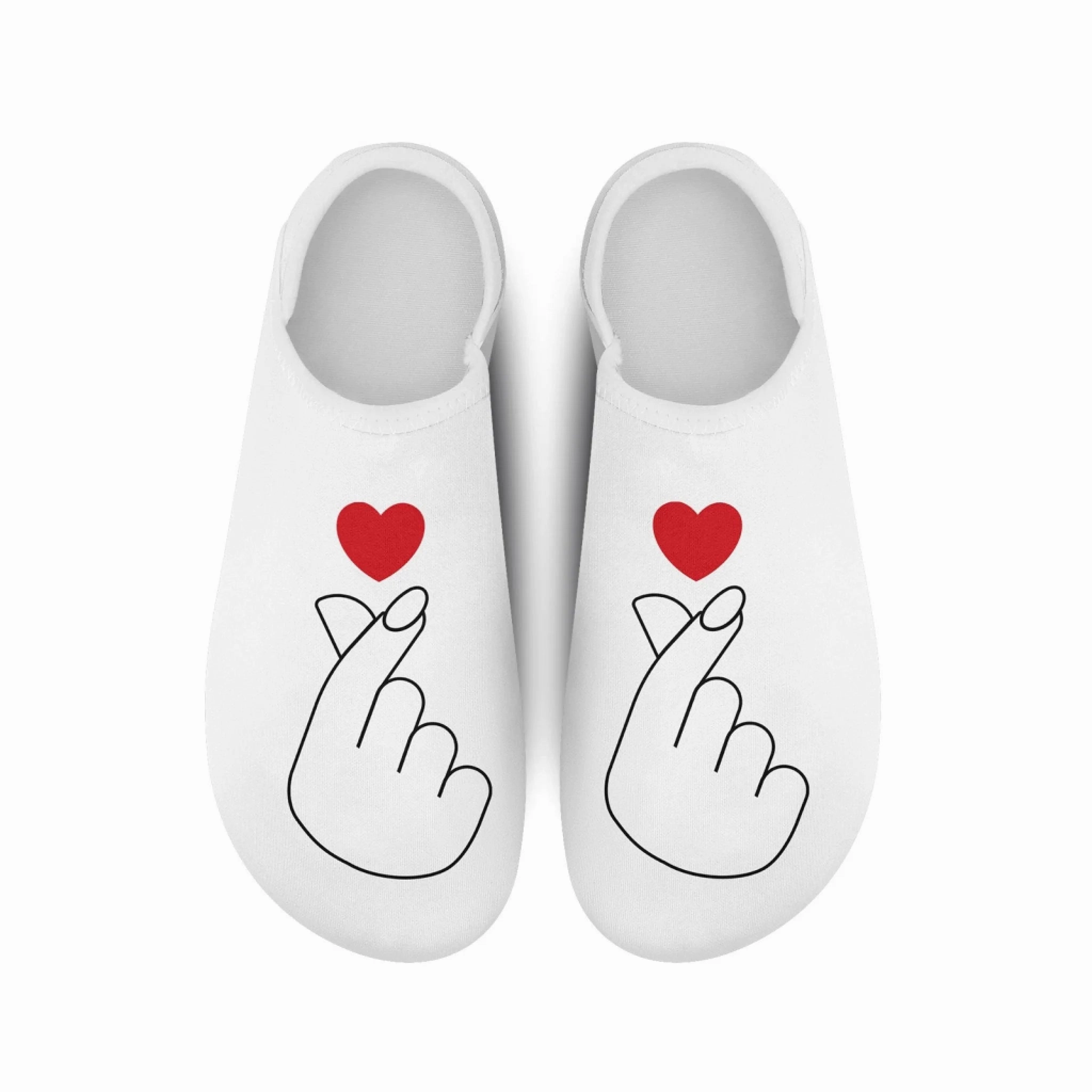K-Pop Finger Heart Gesture Slippers, Korean Style "Bixie" Saranghae Love House Shoes FN082-25028144 Quiksilver Slides