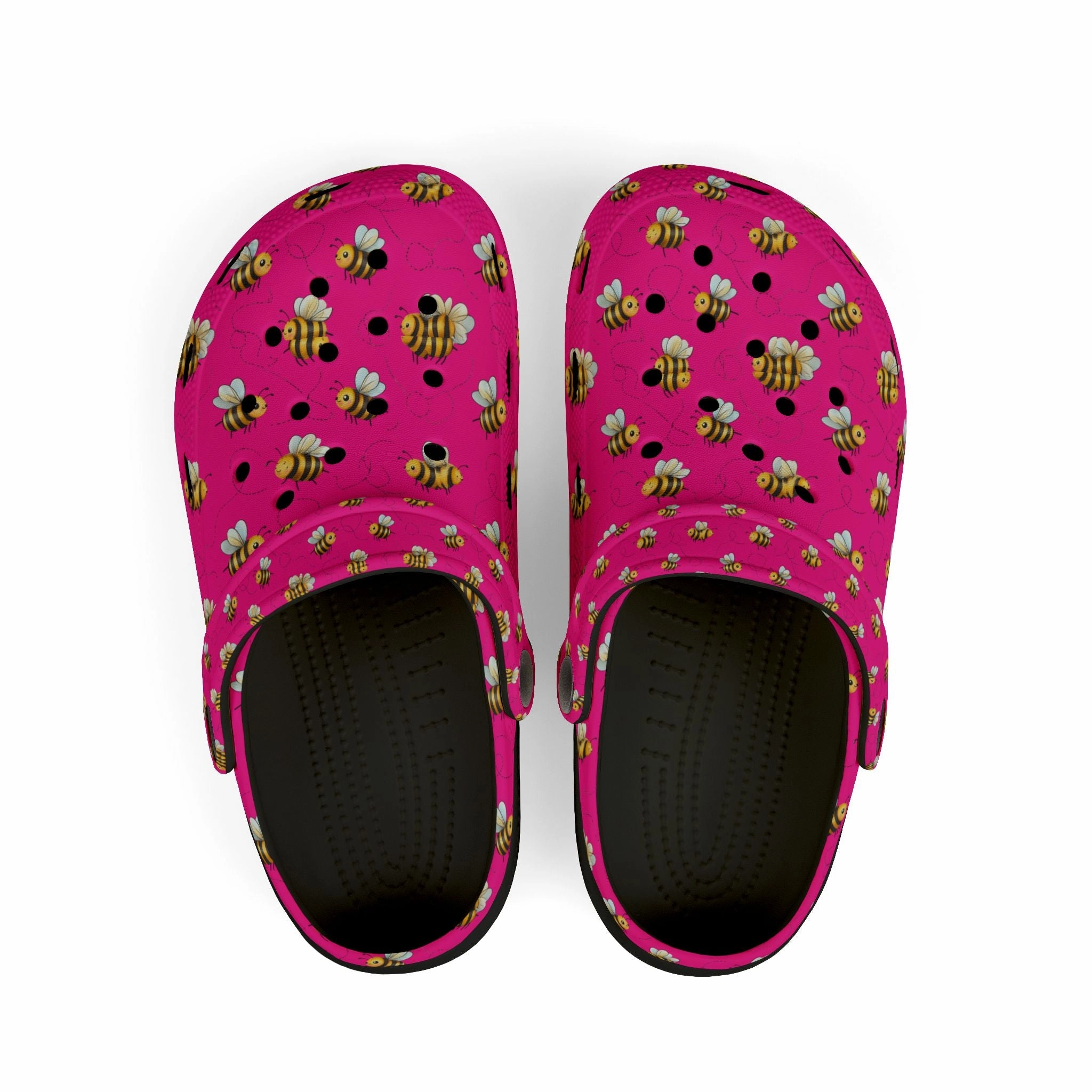 Best Walk Run Shoes Kids' Floral Bee Clogs - Fun Summer Slip-On, Gardening Shoes, Outdoor Play Footwear, Gift for Kids, Toddler Clogs