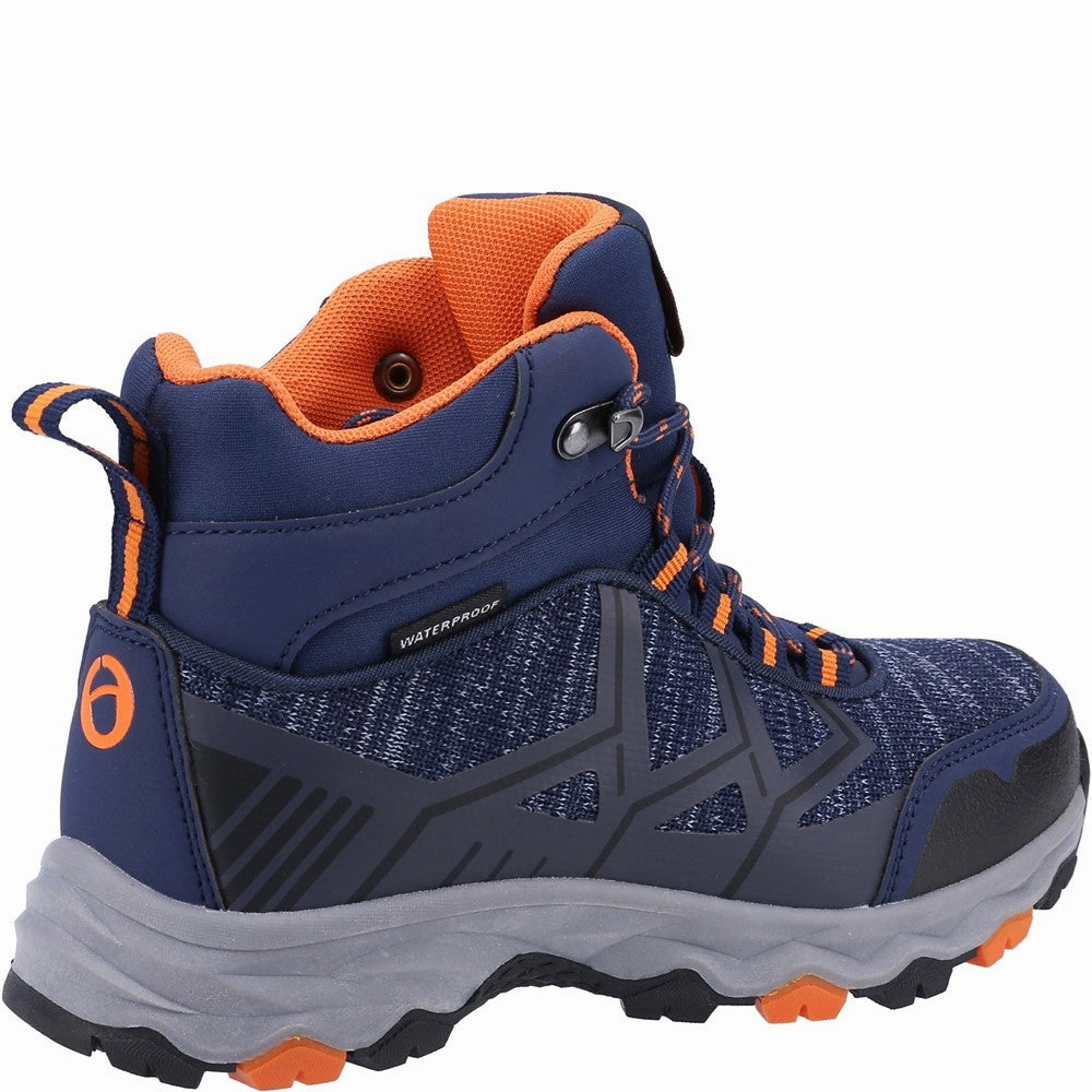 Kids Coaley Lace Recycled Hiking Boots Navy Walking Shoes With Stability