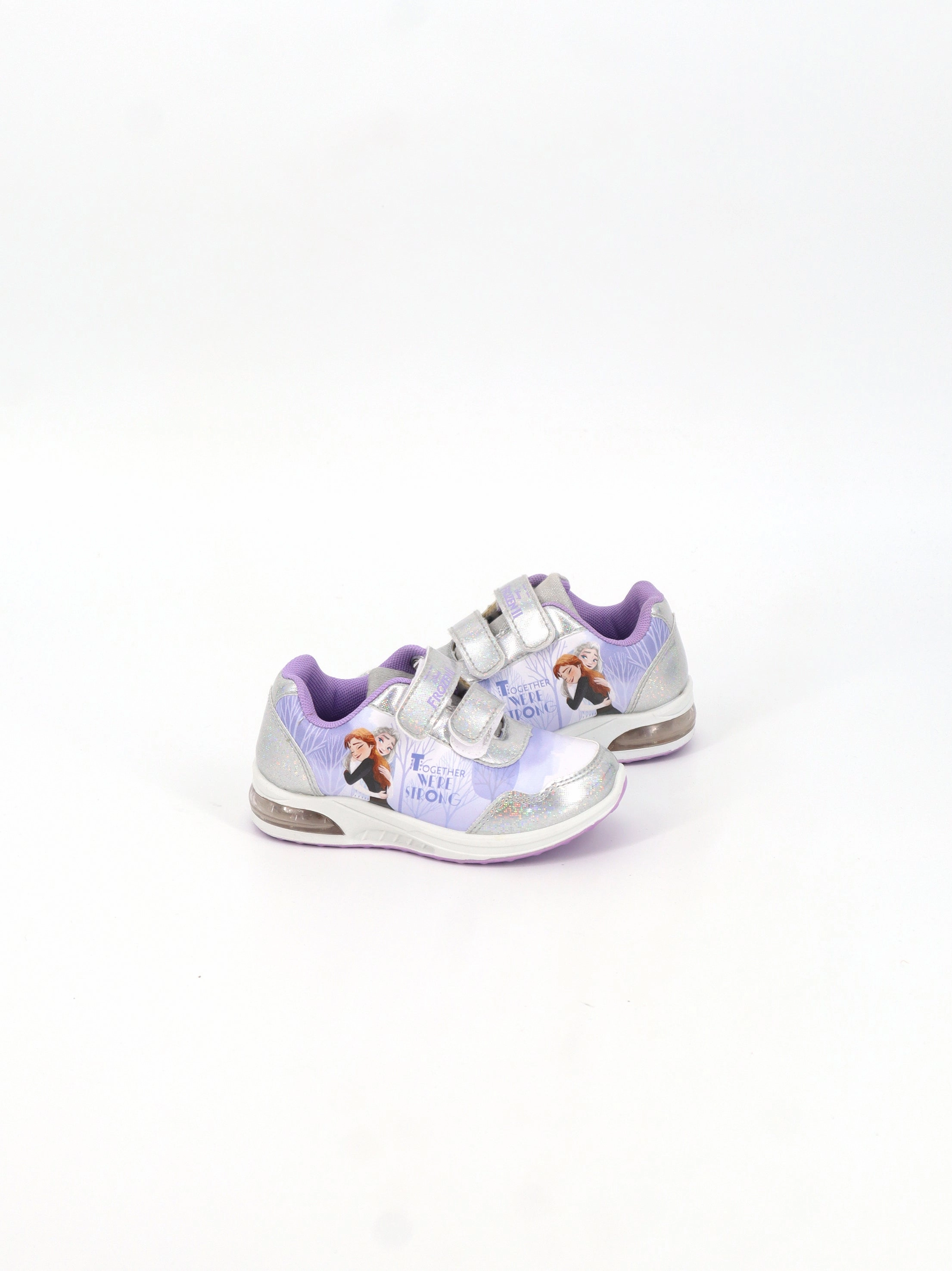 Casual Outdoor Shoes Kids Girl's Graphic Printed Shoes,Silver/Light Purple