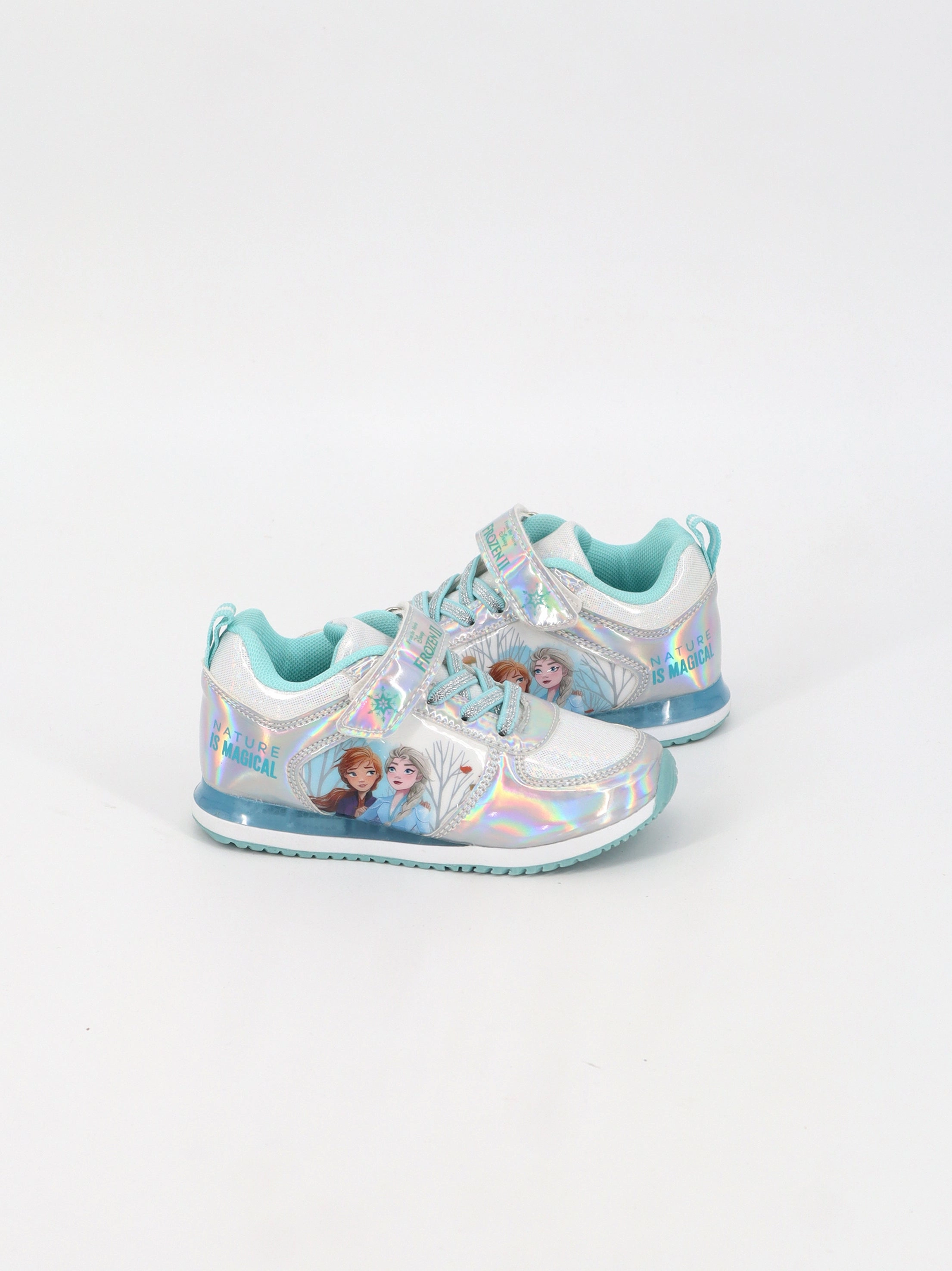 Kids Girl's Graphic Printed Shoes,Silver/Mint Width Wide Numeric Size 10.5 Shoes