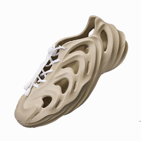 Designer Bedroom Slippers KW Yeezy Breathable Designer Foam Sneakers -Cream