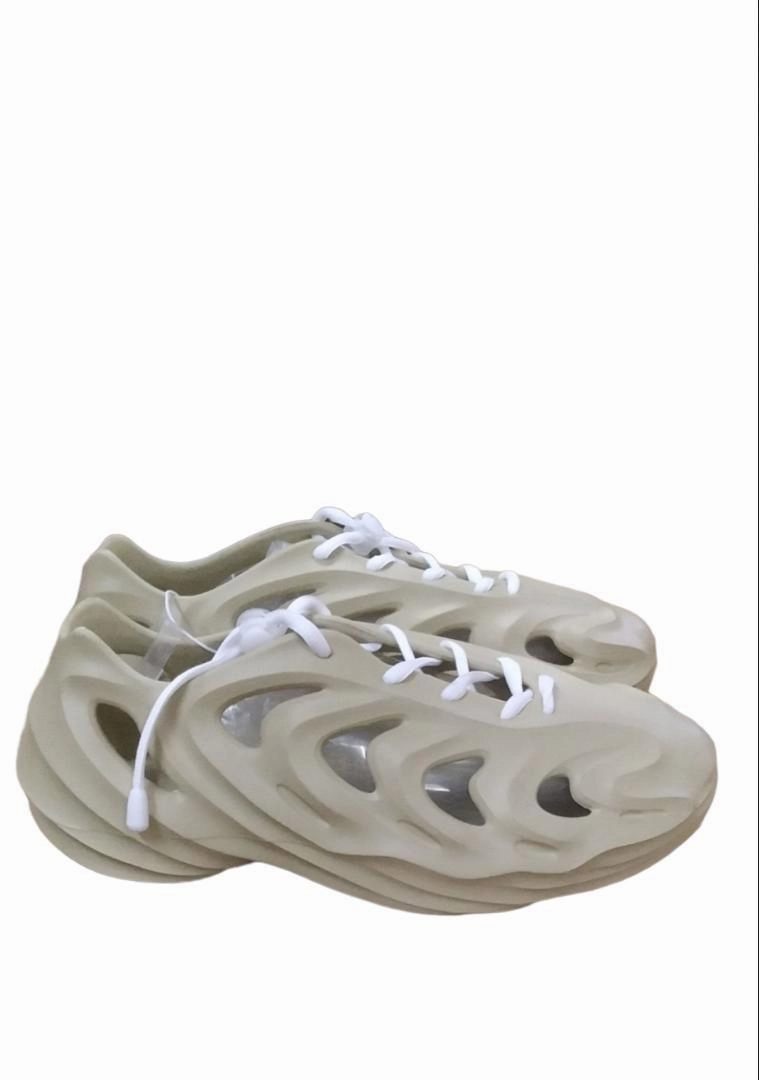 KW Yeezy Breathable Designer Foam Sneakers -Cream Summer Indoor Slippers