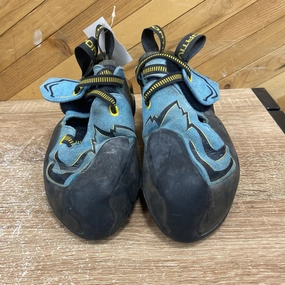 La Sportiva - Climbing Shoes - MSRP $230: Blue/Yellow--38.5 Climb X Rave Shoes Review