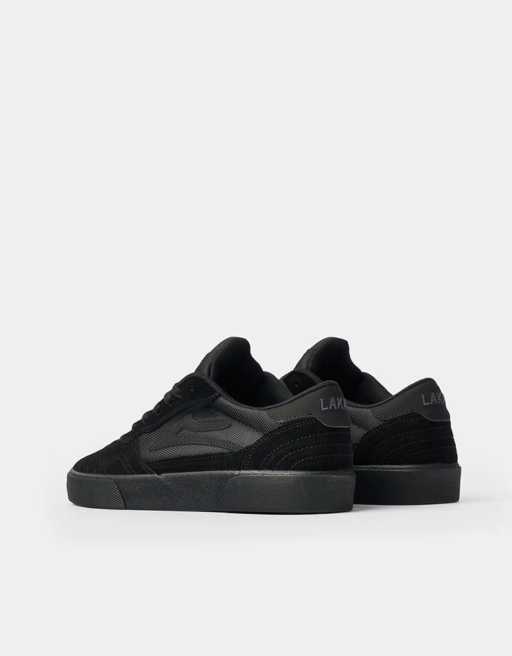 Wide Toebox Skate Shoes Lakai Cambridge Skate Shoes - Black/Black Suede