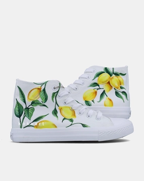 Curlews Shoe Lemons Hand Painted Shoes