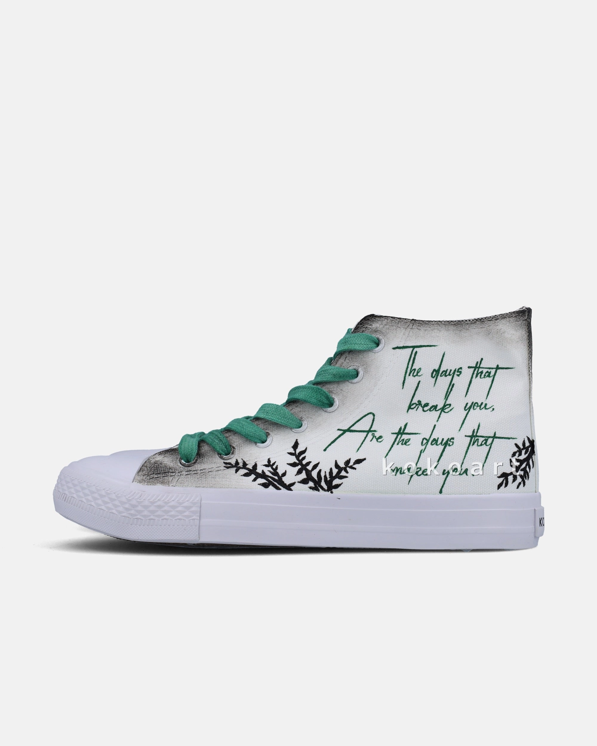Leopard Illustration with Quote Hand Painted Shoes