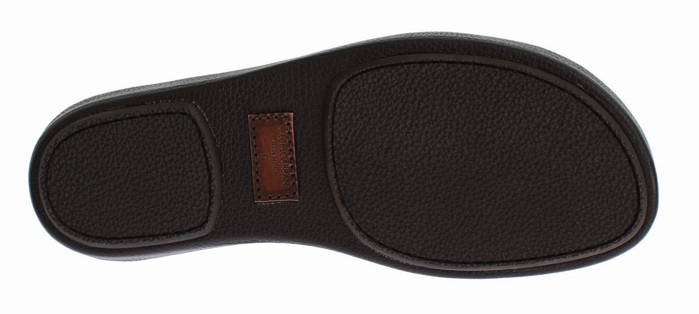 Outwoods Sandals Brown Caiman Crocodile Leather Sandal Shoes