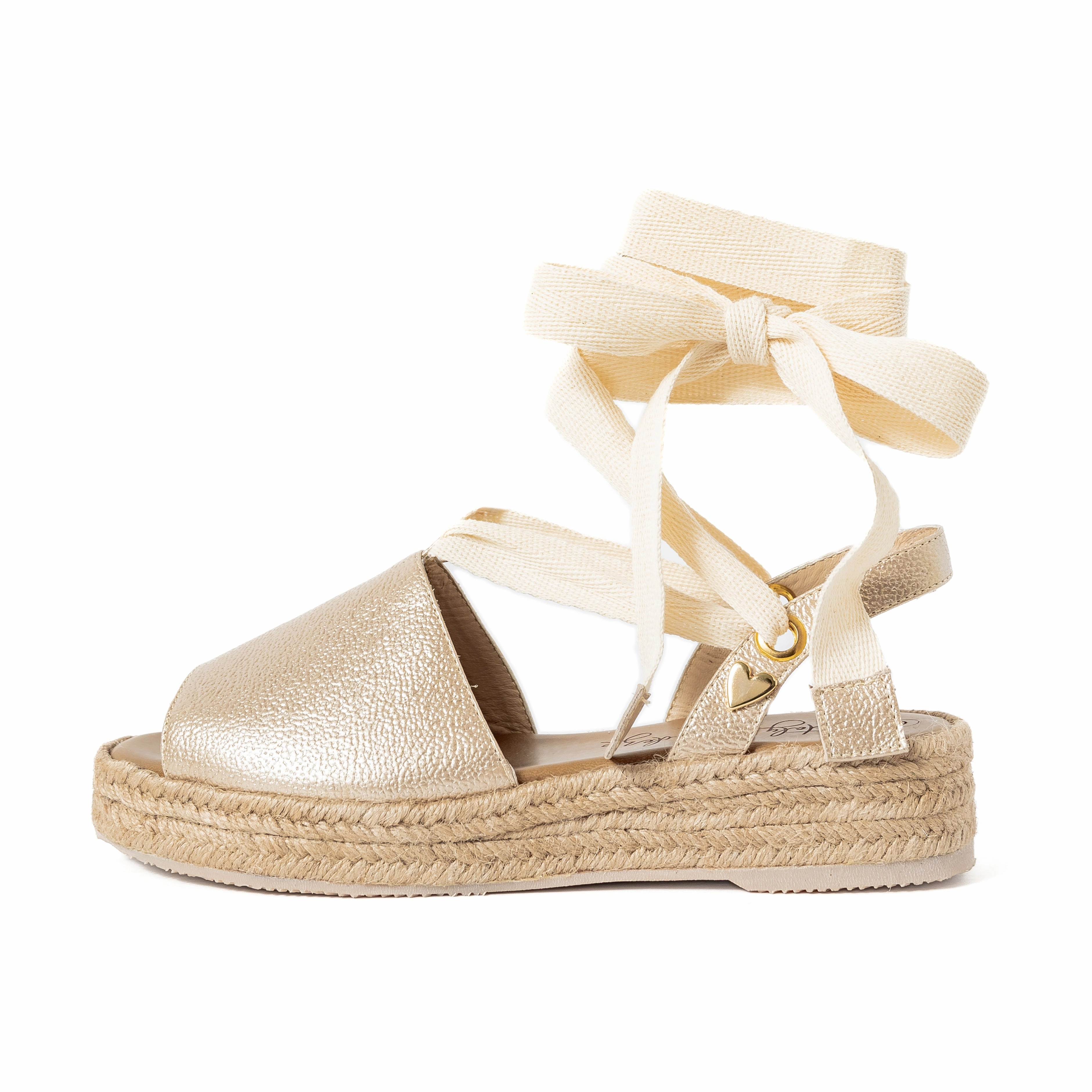Debby Espadrilles - Gold Saint Laurent Embroidered Canvas Espadrilles