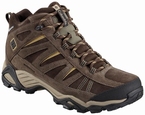 Columbia Men Brown NORTH PLAINS MID LEATHER WATERPROOF Trailstorm Peak Mid Hiking Shoes