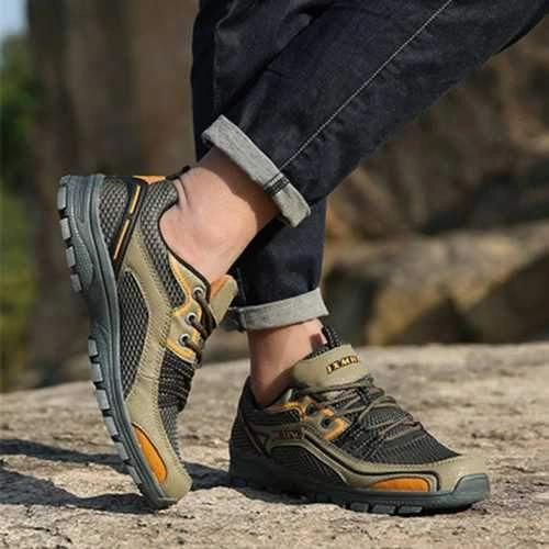 Hiking Shoes For Rocky Terrain Men Wear Resistant Outsole Comfortable Outdoor Hiking Athletic Shoes