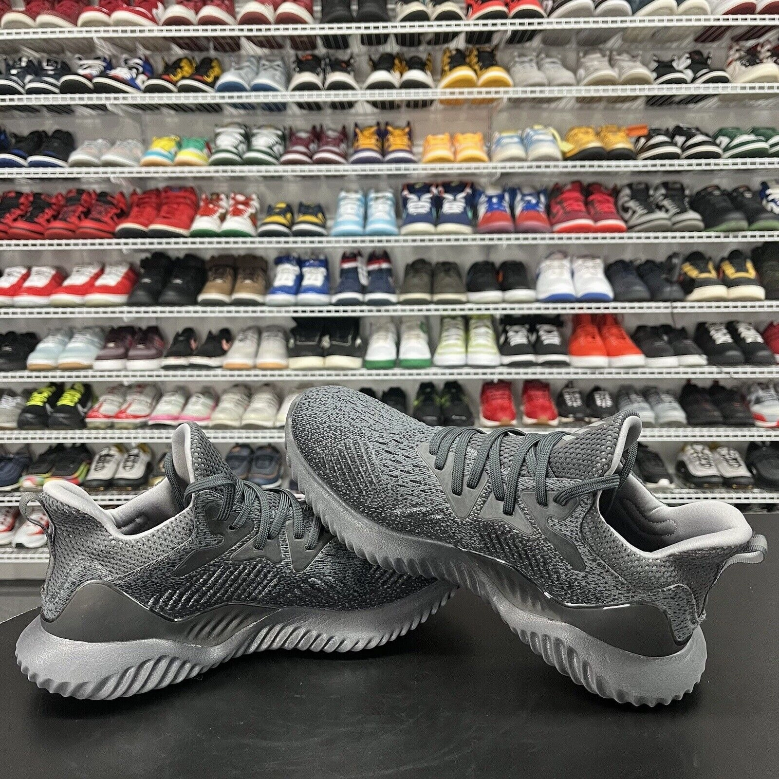 Adidas Shoes Size 14 Adidas Mens Alphabounce Beyond Carbon Gray AQ0573 Mens Size 8 No Insoles