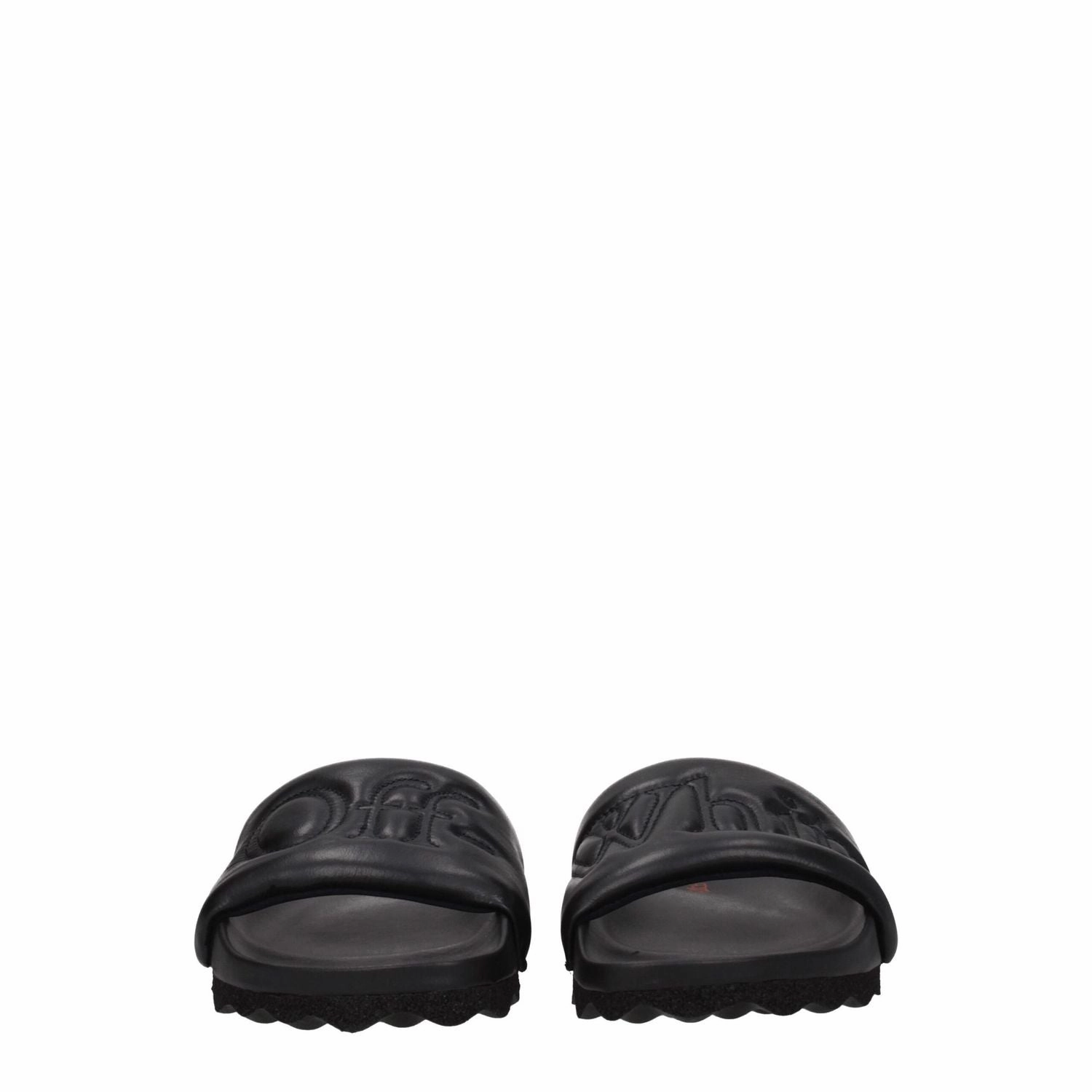 By Laundry Sandals Off-White Black Leather Slippers