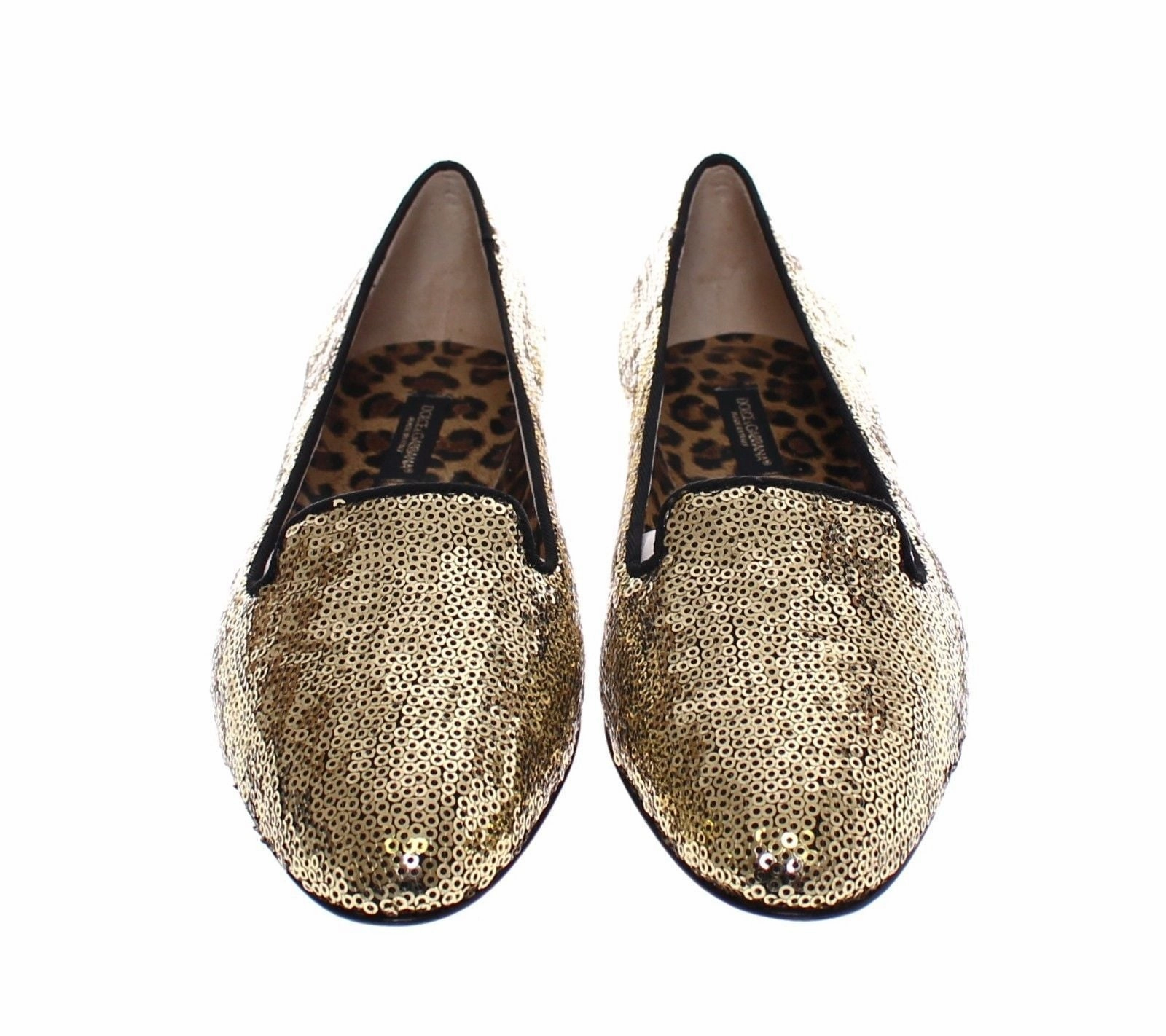 Gold Sequined Ballerinas Ballet Flats Shoes Earthies Shoes Flats