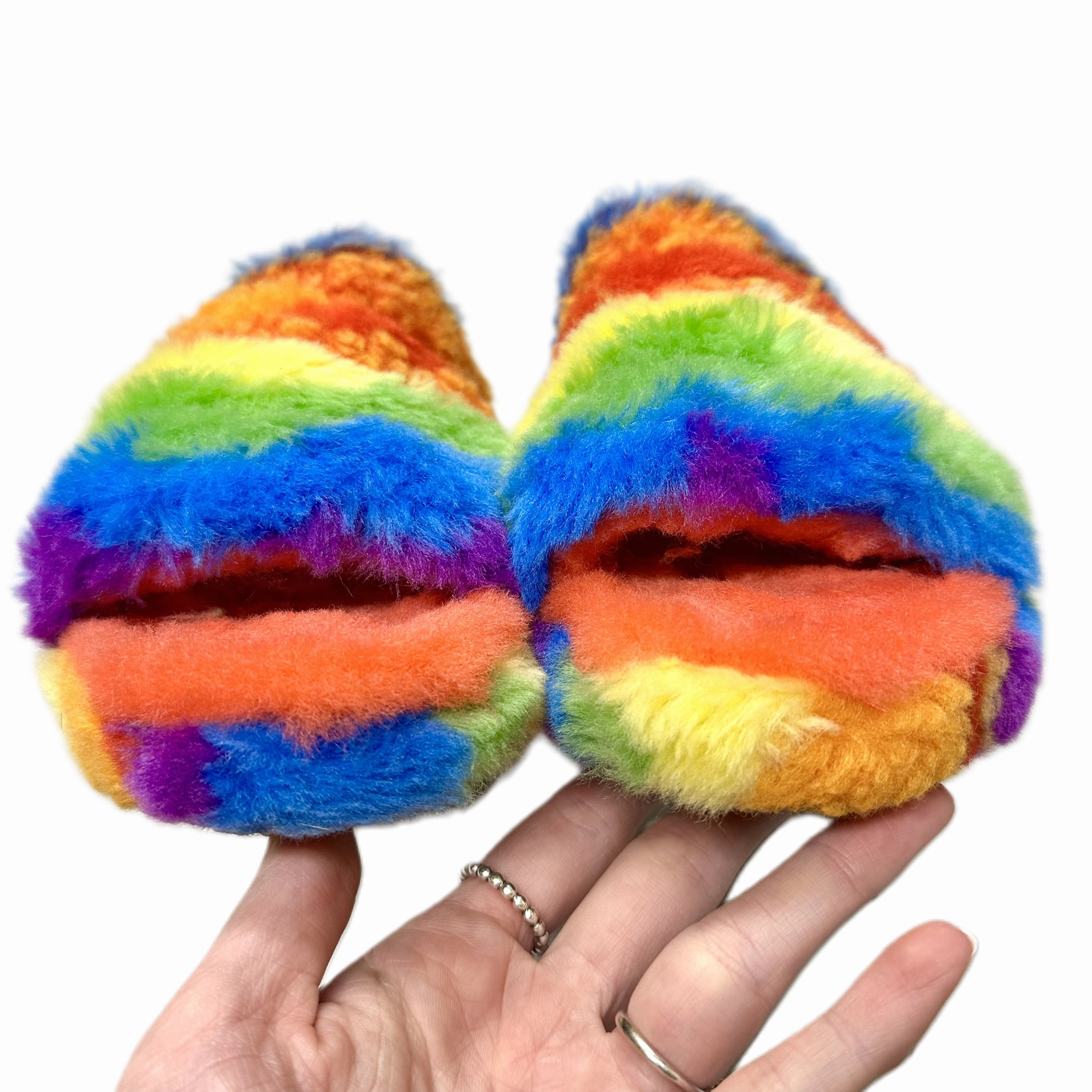 Lace Up Ballerina Slippers Slippers Designer By Ugg In Rainbow Print, Size: 5