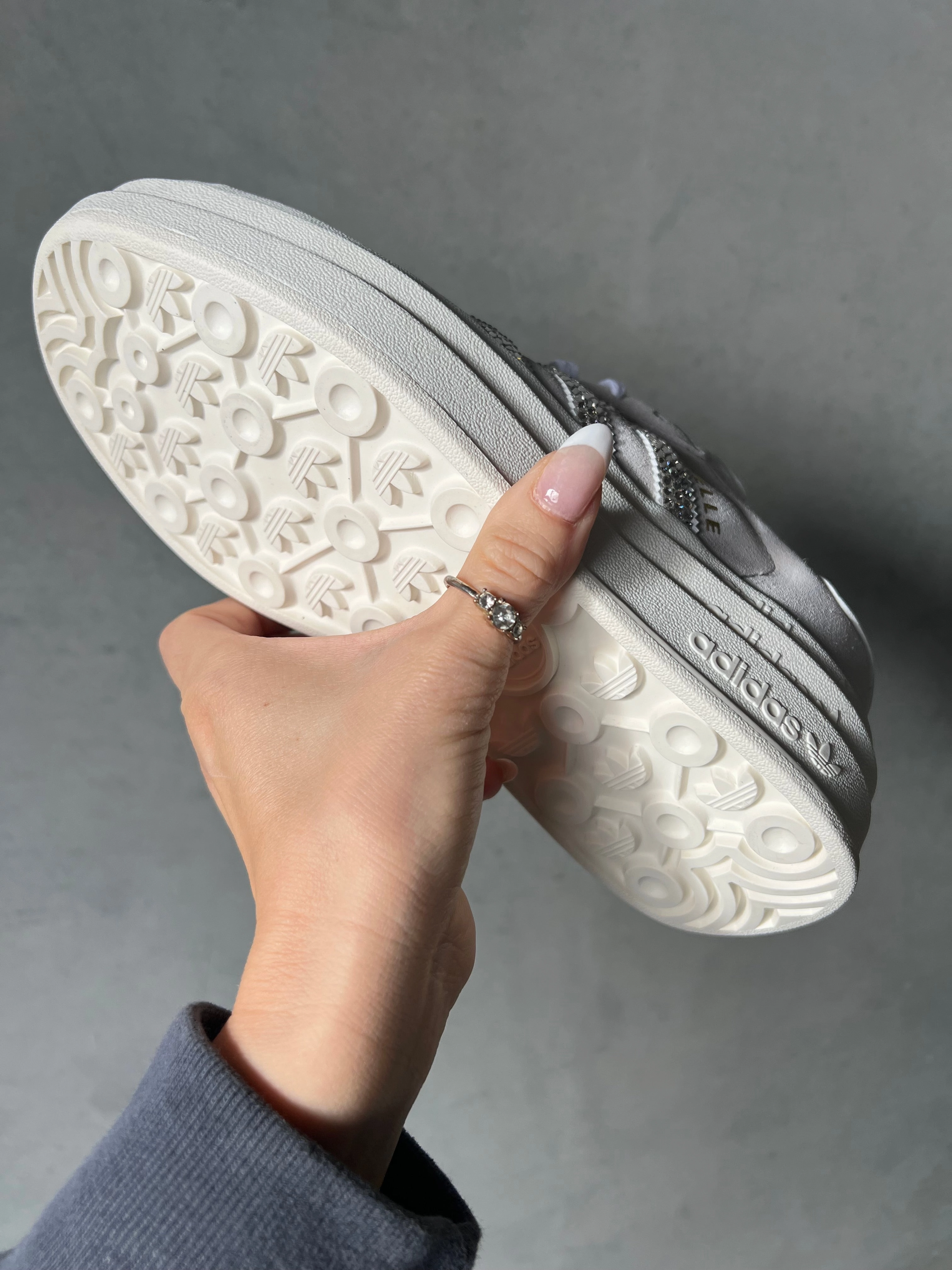 Adidas Shoes In Wide Sizes Light Taupe Gazelle Bold Swarovski Adidas Platform