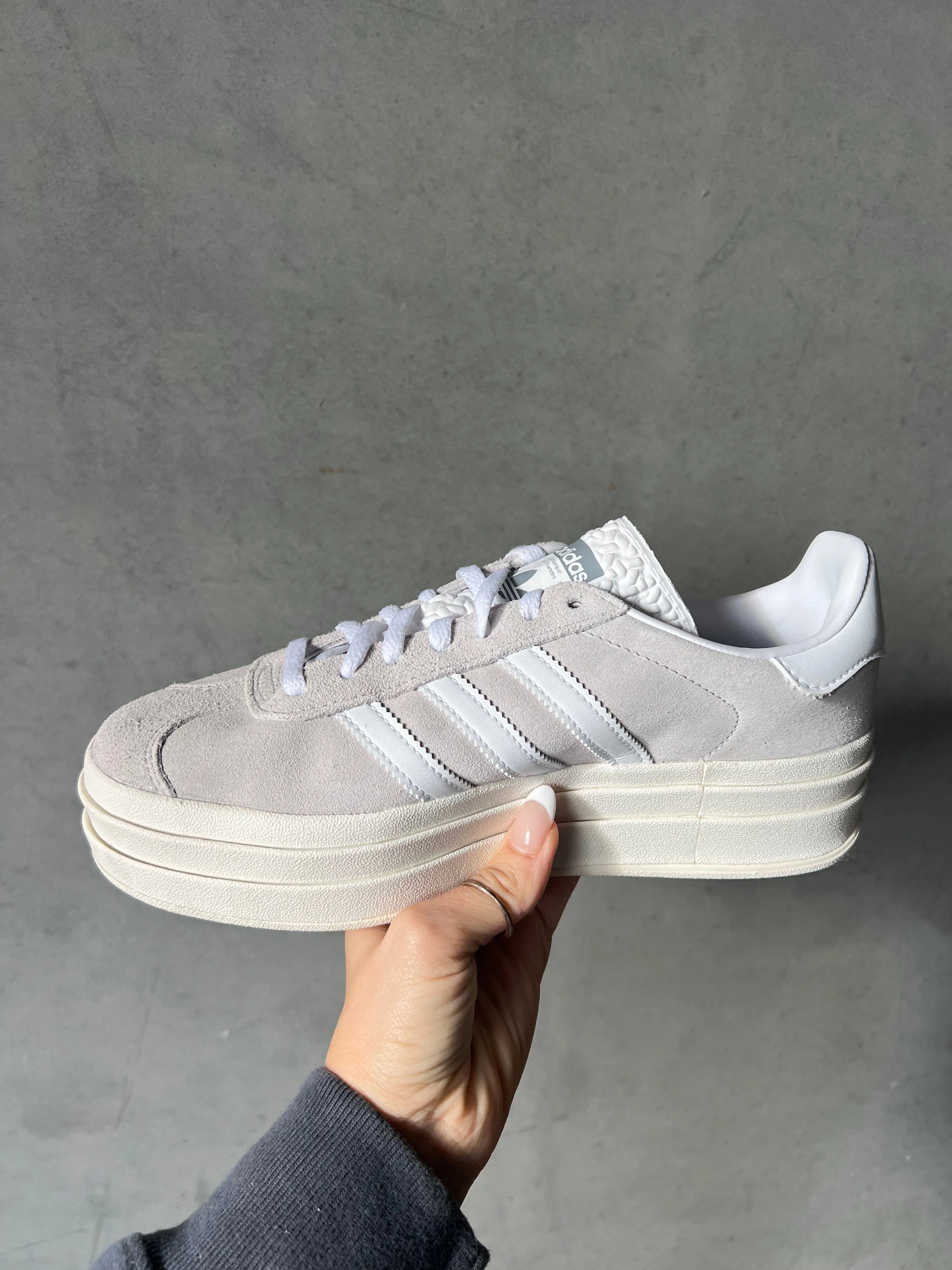 Adidas 2000 Shoes Light Taupe Gazelle Bold Swarovski Adidas Platform