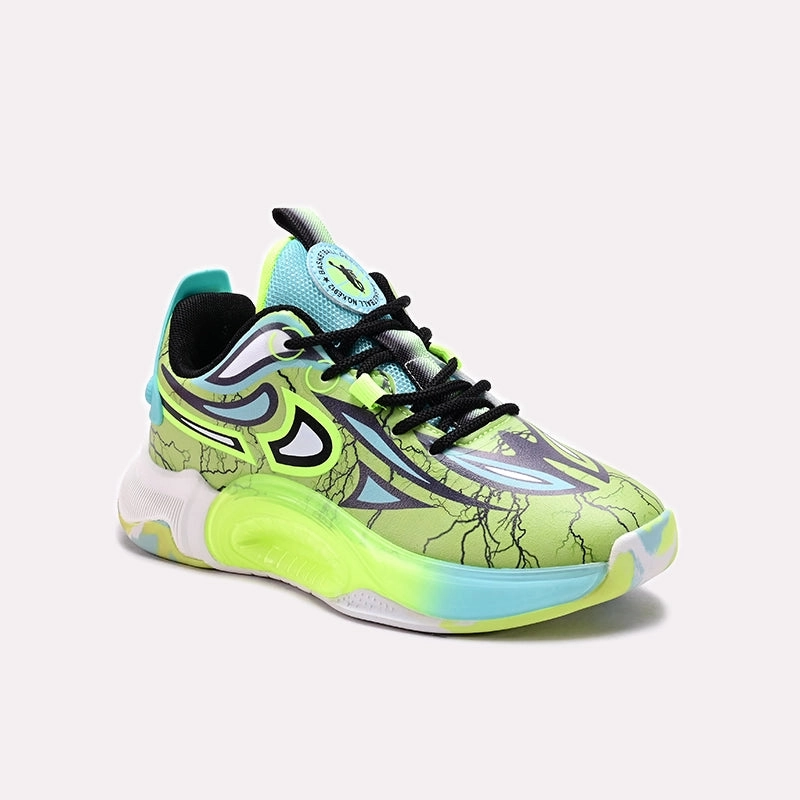 Baba Jogger Shoes Green 650680 Flat Sole Casual Shoes