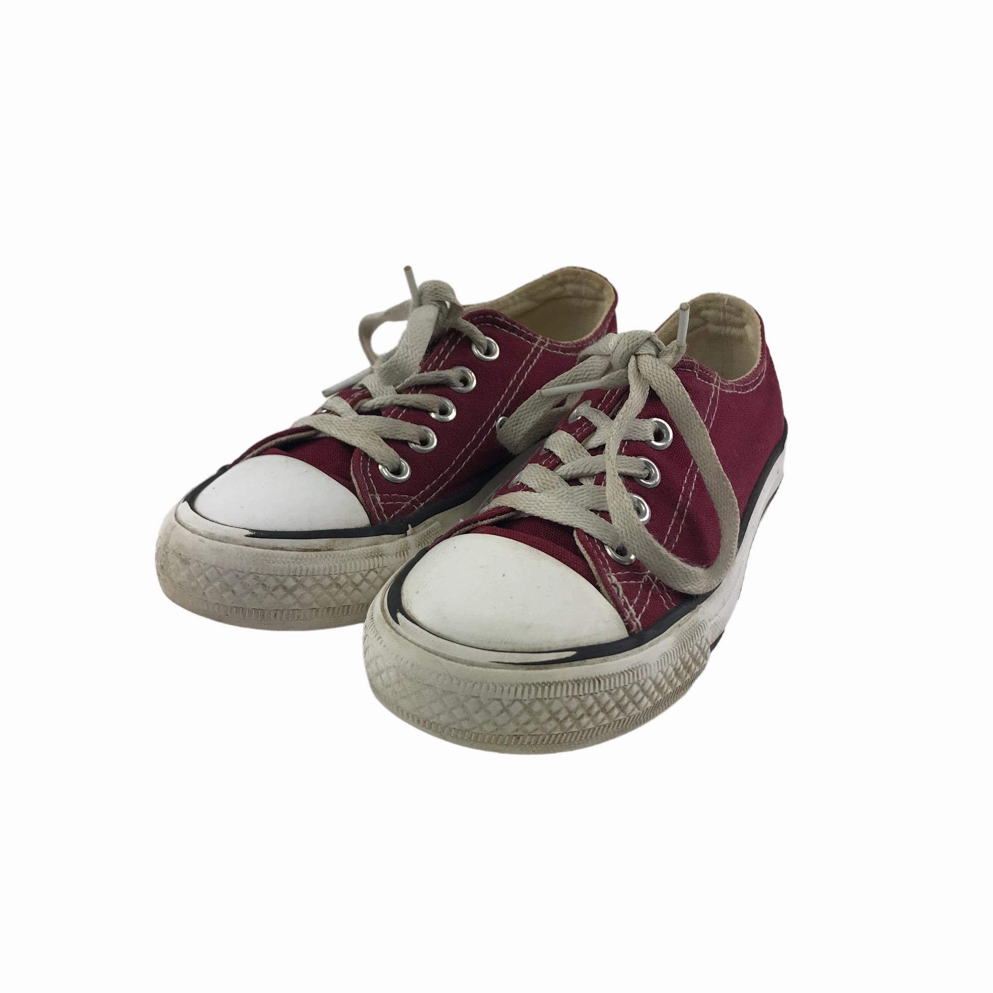 Flat Shoes Mother Bride Lily & Dan Trainers Shoe Size 11 Junior Burgundy low top with Laces