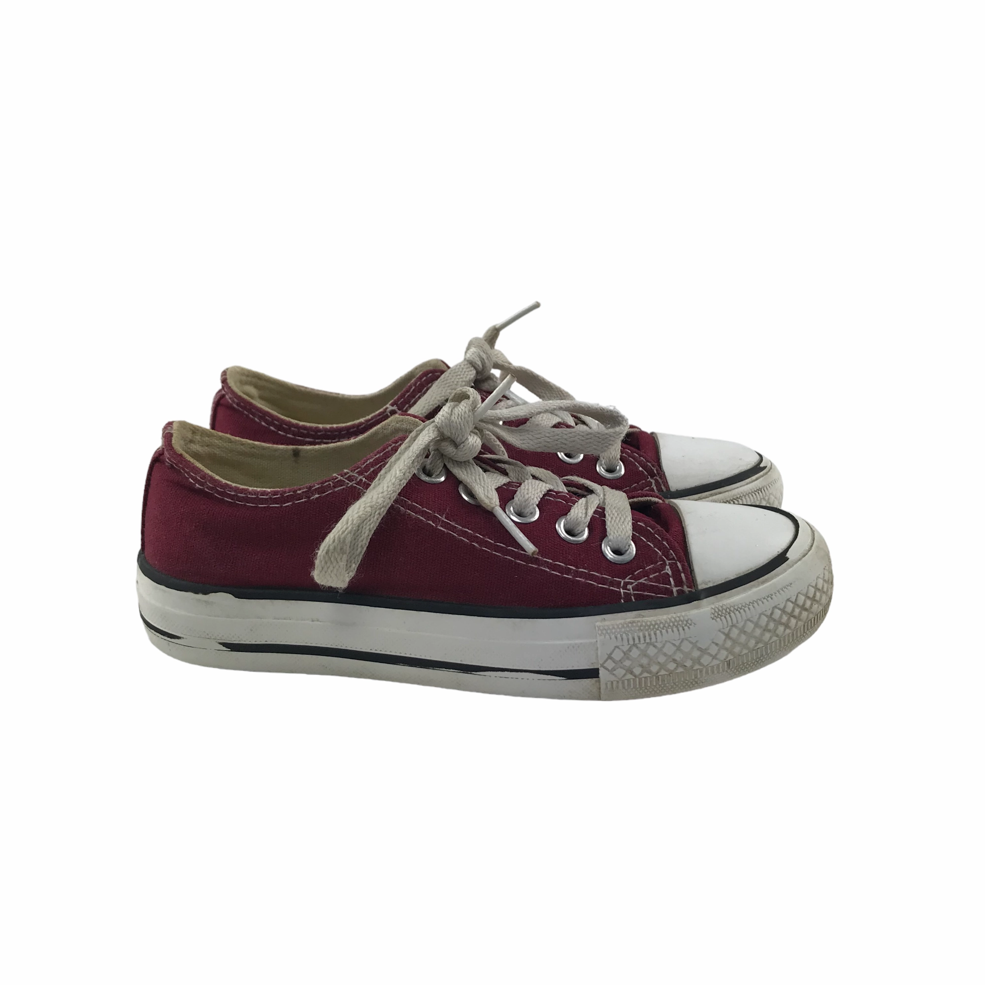 Espadrilles Shoes Lily & Dan Trainers Shoe Size 11 Junior Burgundy low top with Laces