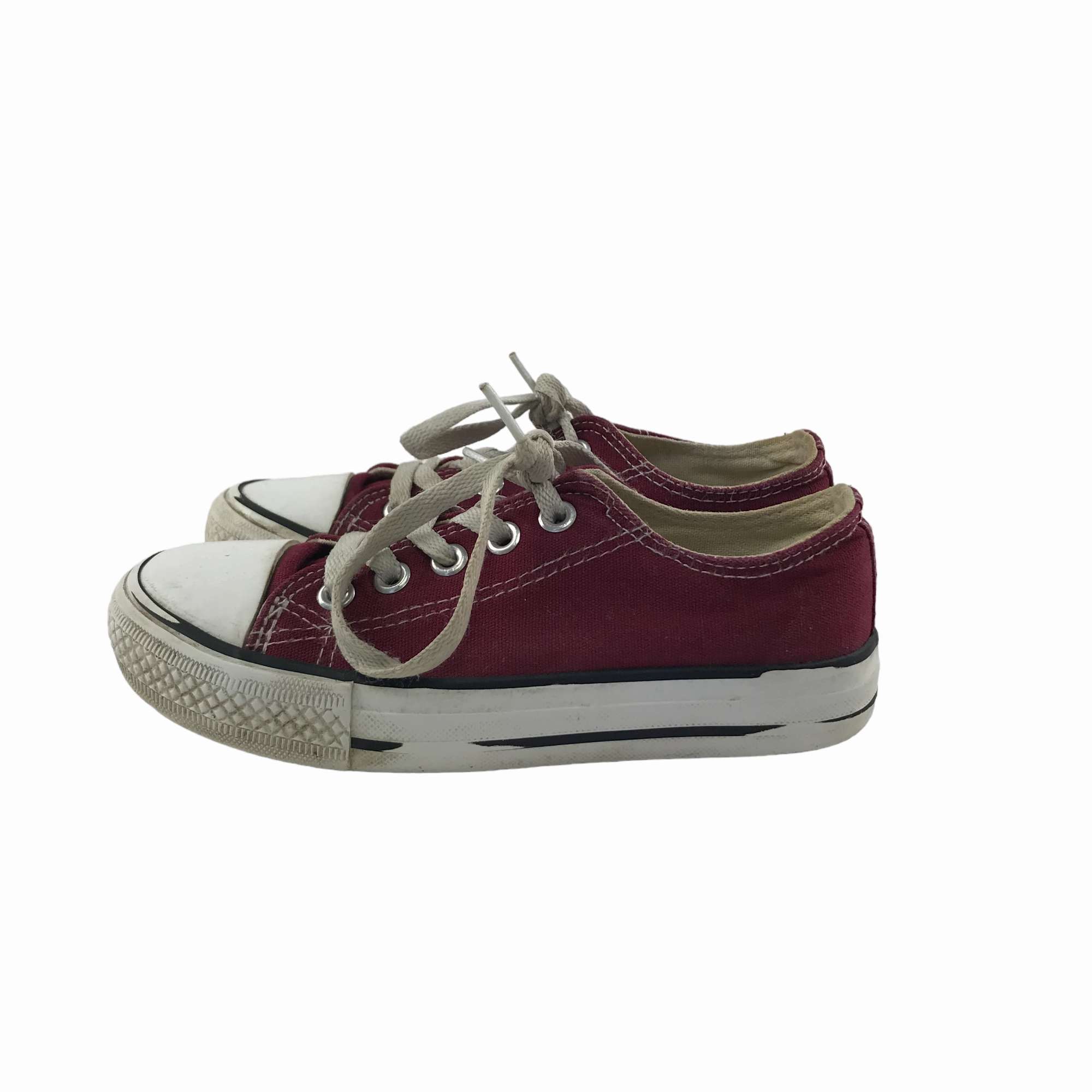Flat Dress Shoes Lily & Dan Trainers Shoe Size 11 Junior Burgundy low top with Laces