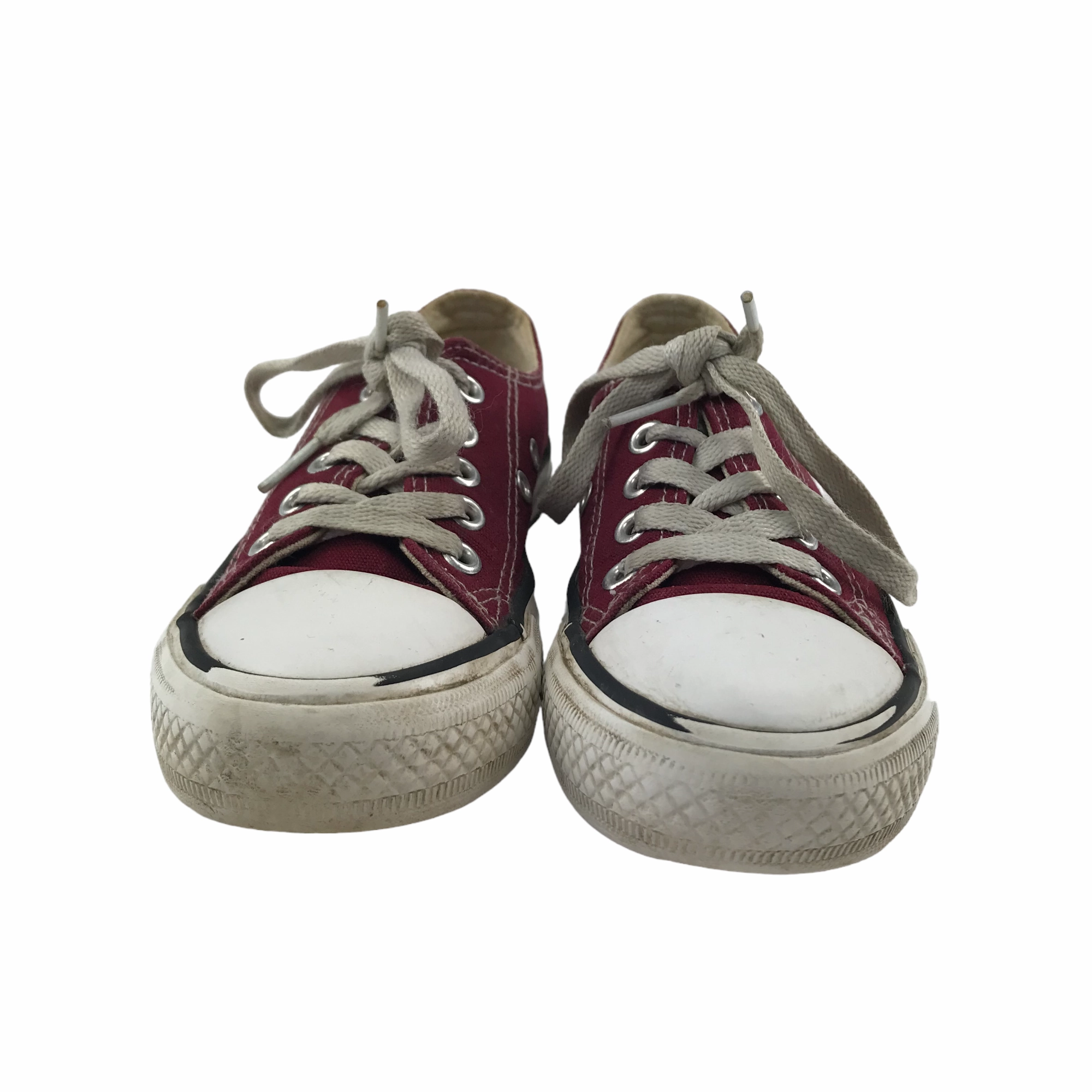 Lily & Dan Trainers Shoe Size 11 Junior Burgundy low top with Laces Dress Flat Shoes
