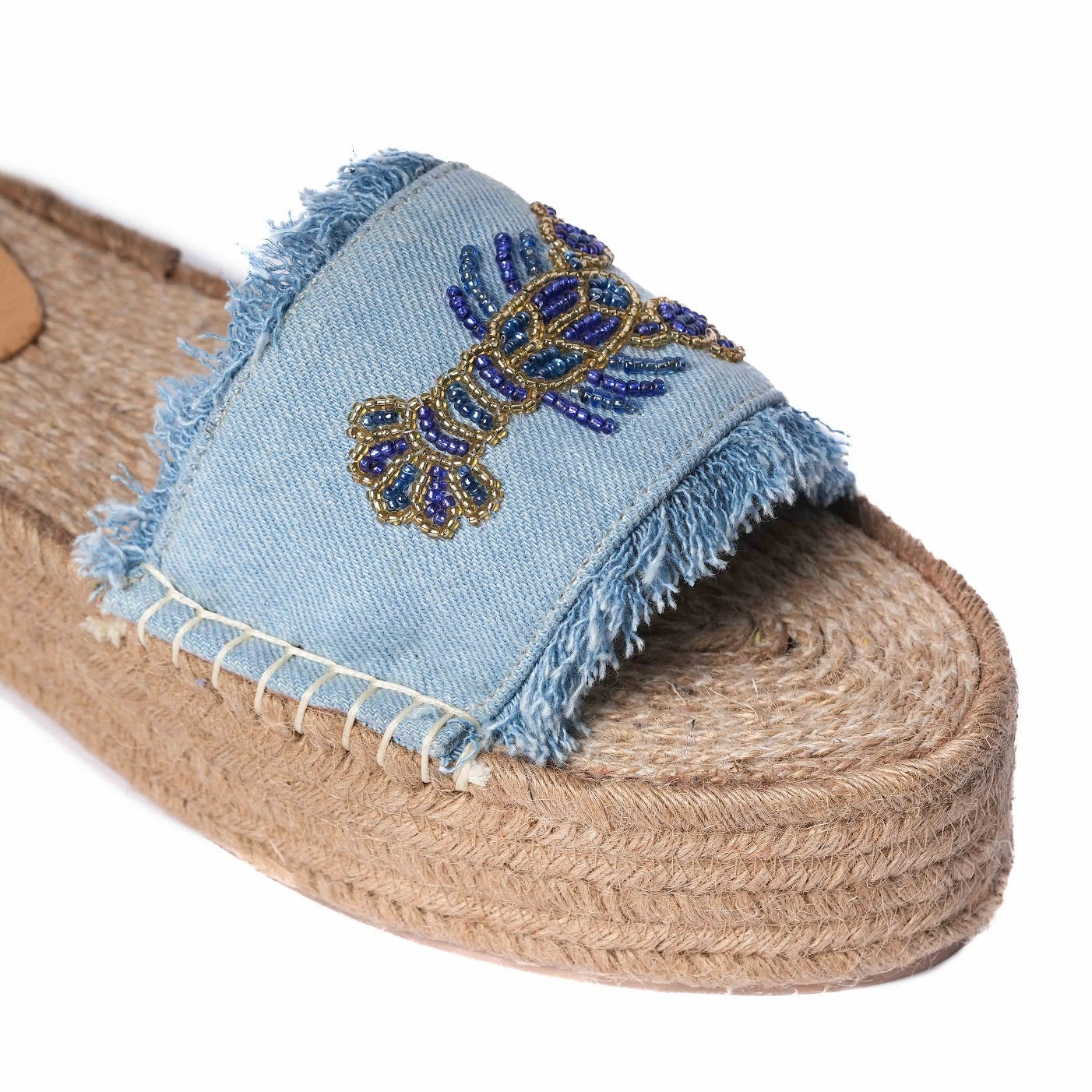 Aldo Espadrille Sandals Lobster Denim Sandals Platform