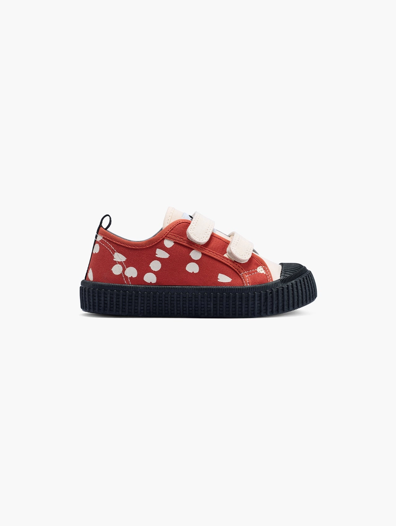Lollipop Two Sides Polka Dots Canvas Shoes - Black & Red Waterproof Slip On Work Shoes