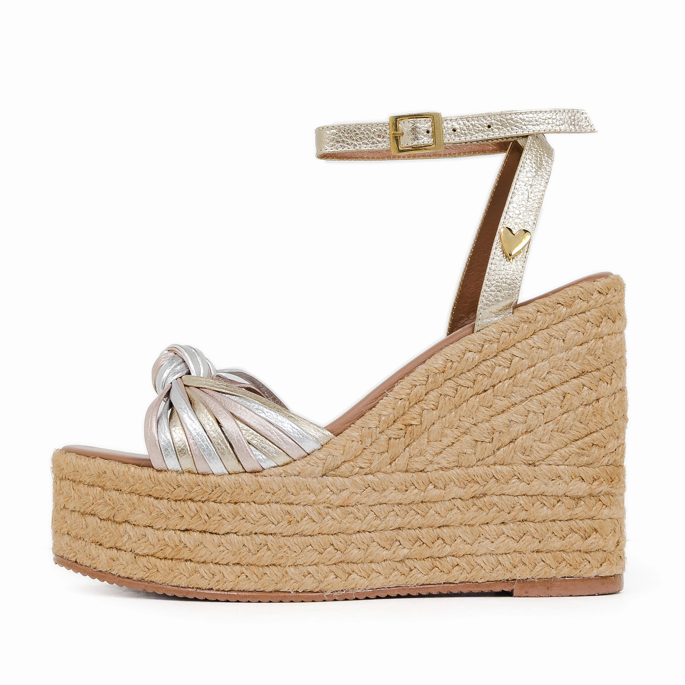Lolly Espadrilles Sandals - Metallic Trio Espadrilles Patrizia Pepe