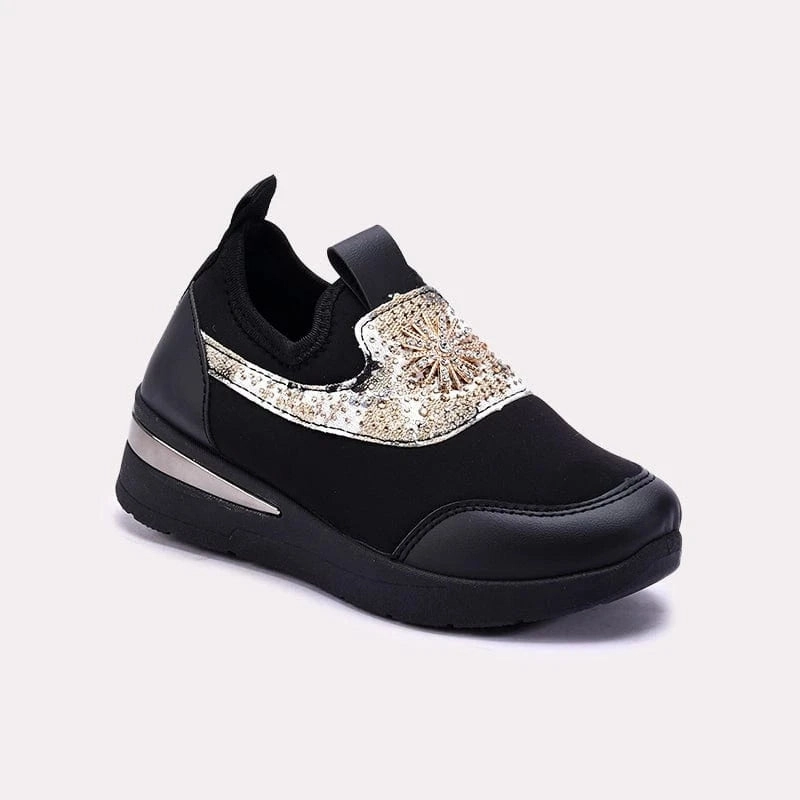 Flat Mules Shoes Black Baby Walking Shoes 0710566
