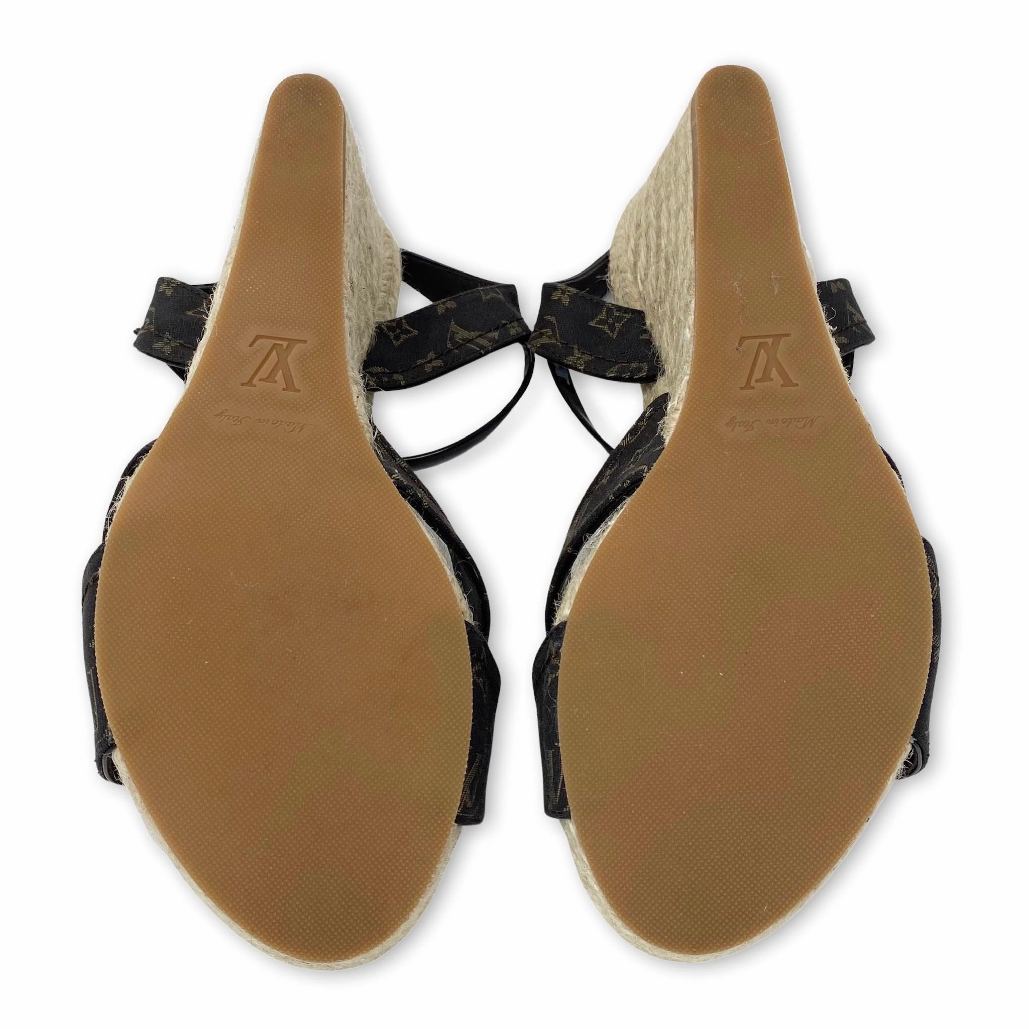 Louis Vuitton Monogram Idylle Majorca Espadrille Wedges 36.5 Destino Espadrille Platforms