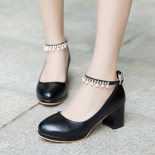 Low Heeled White Wedding Shoes Wide Waterproof Shoes