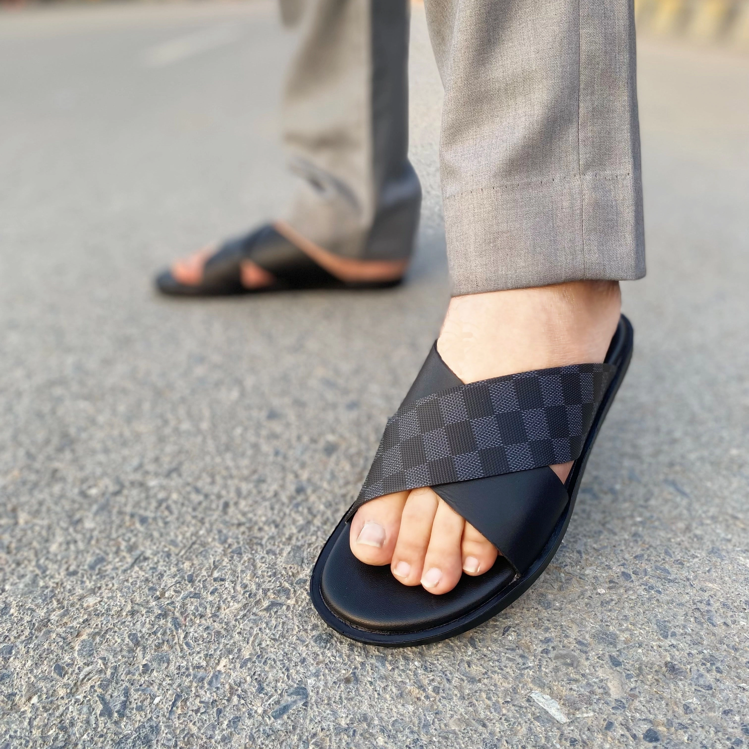 LS Handmade Cross Chappal LS-133 Sig Slide