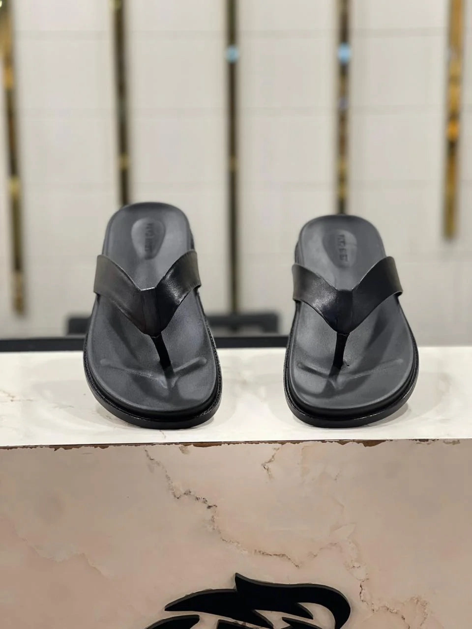 Shearling Slides LS Pure Leather Handmade Hawaii - TM 356