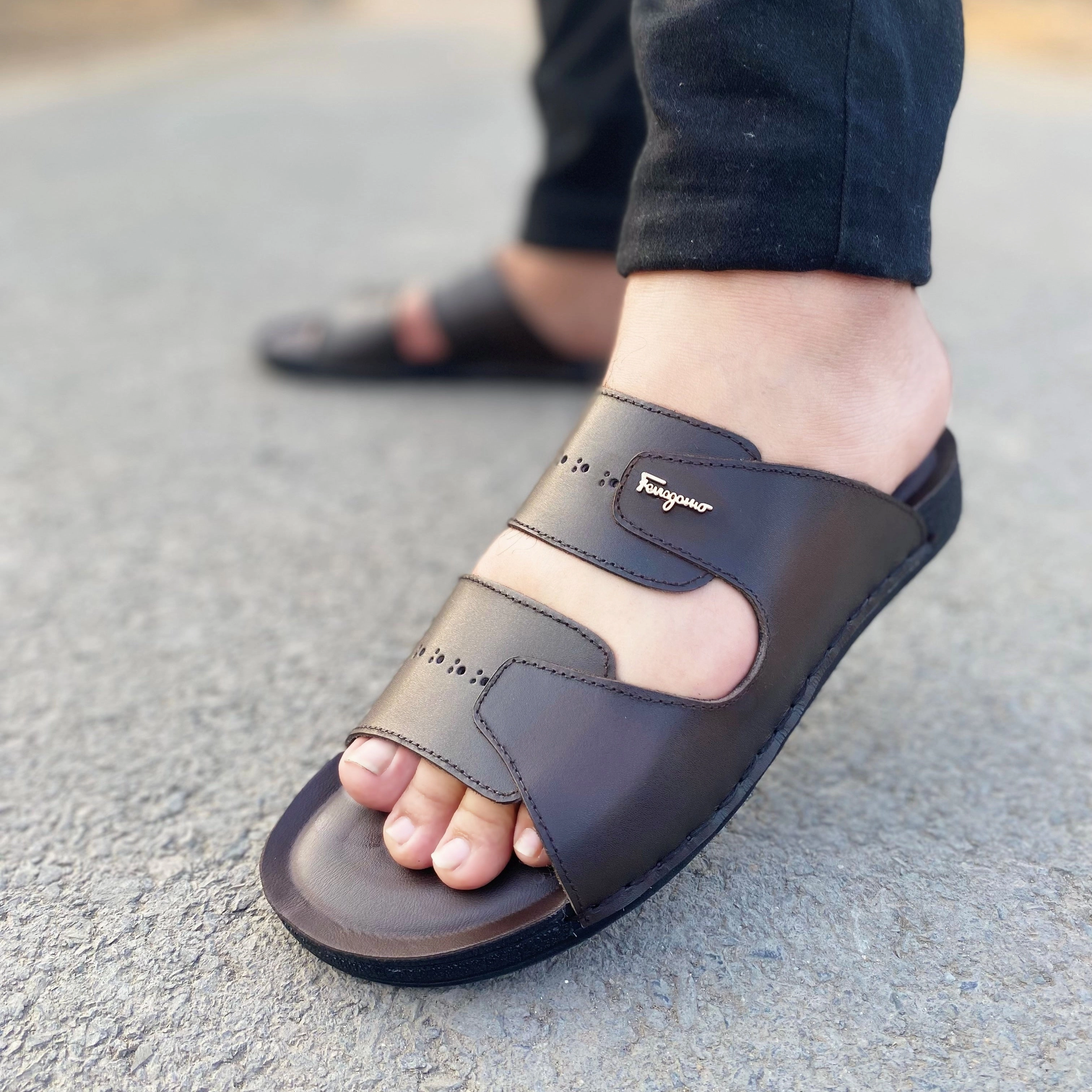 Eddie Bauer Slippers LS Pure Leather Handmade Wander Chappal LS-127