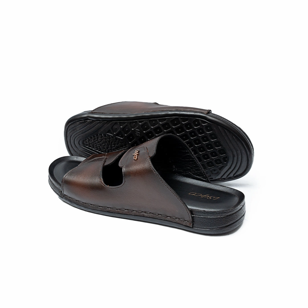 LS Pure Leather Handmade Wander Chappal LS-127 Gothic Slippers